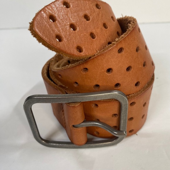 American Eagle Outfitters Leather Belt Hole Brown XS Y2k Western Boho Indie - Picture 2 of 9